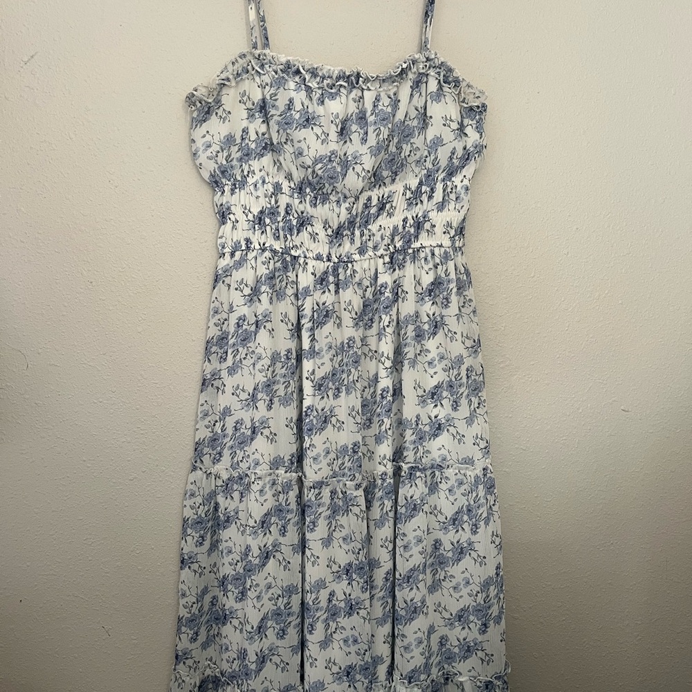 Trixxi Blue and White Floral Dress